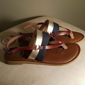 So Authentic American Heritage brn leather sandals